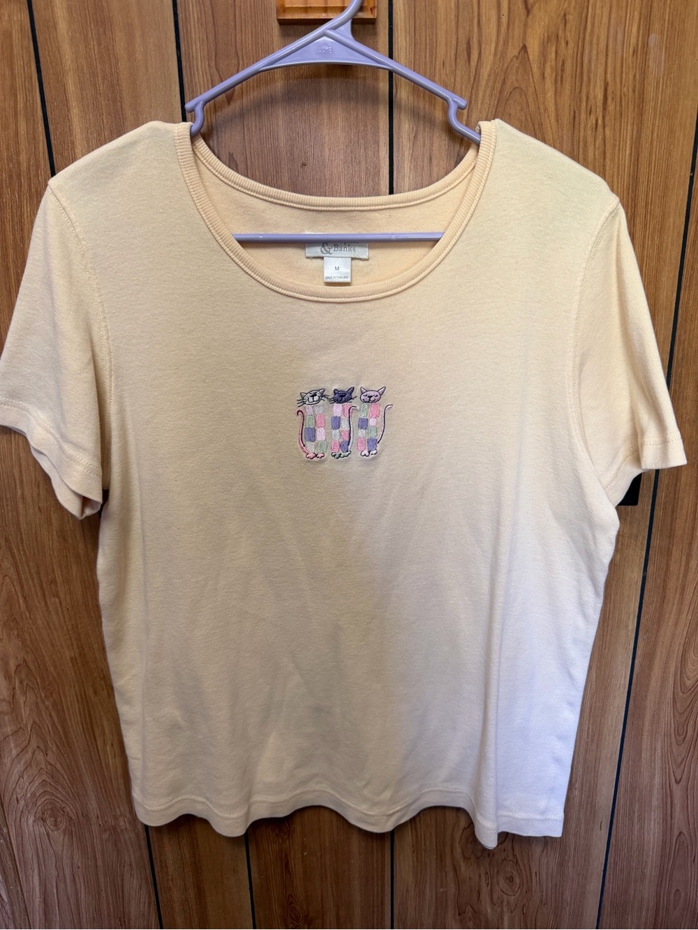 Christopher & Banks Pale Yellow Crewneck Tee